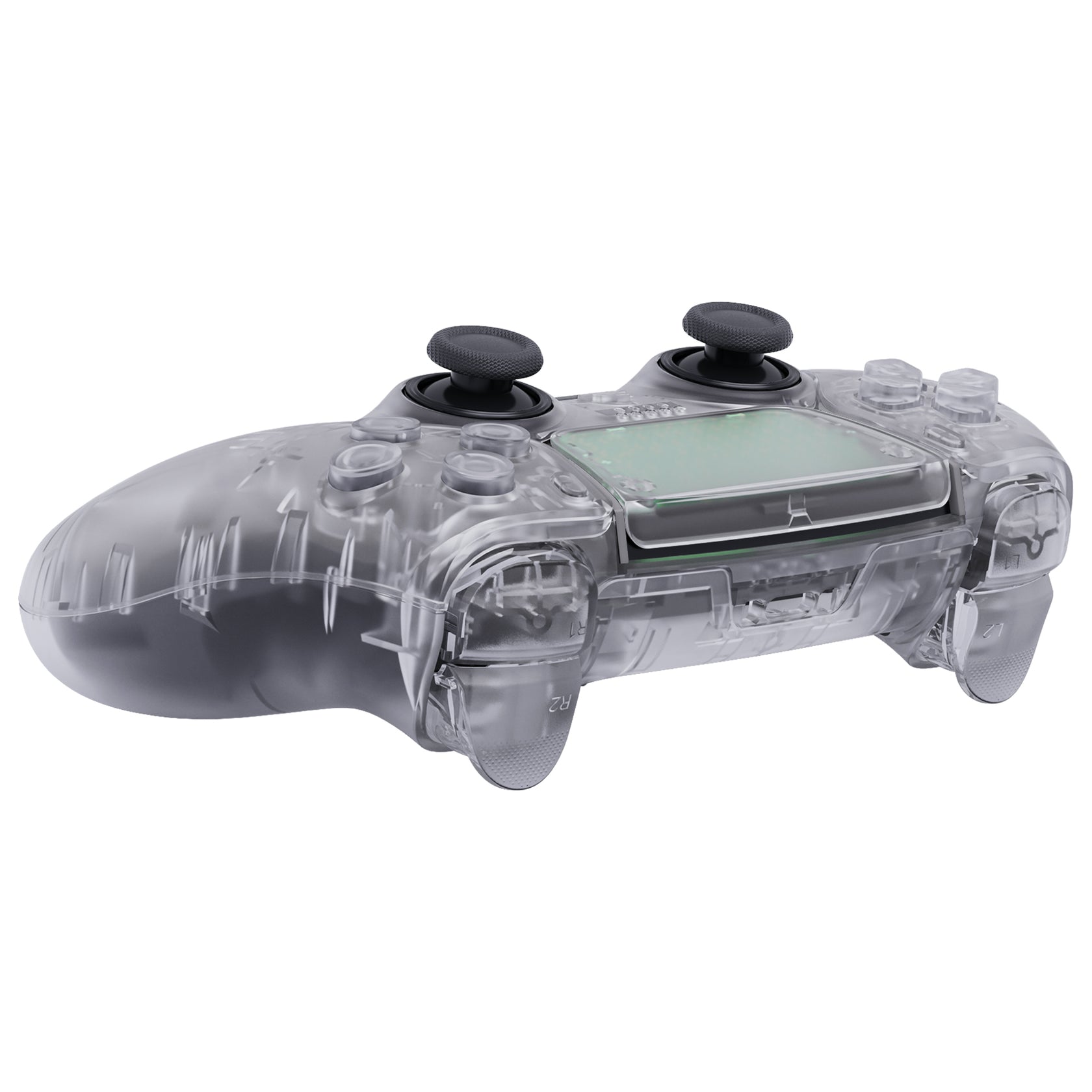 eXtremeRate Clear Full Set Housing Shell with Buttons Touchpad Cover ...