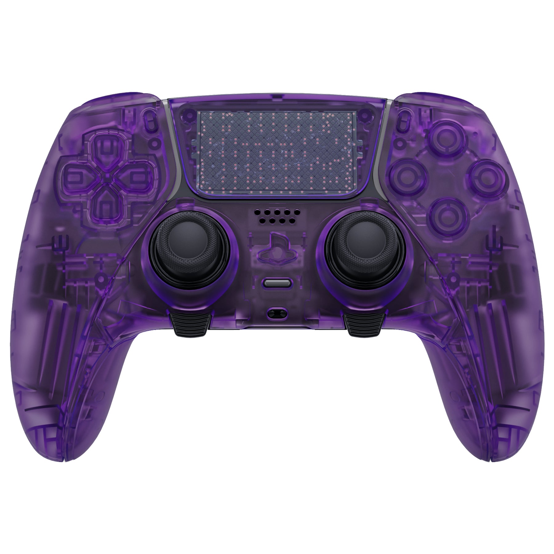 eXtremeRate Clear Atomic Purple Full Set Housing Shell with Buttons ...