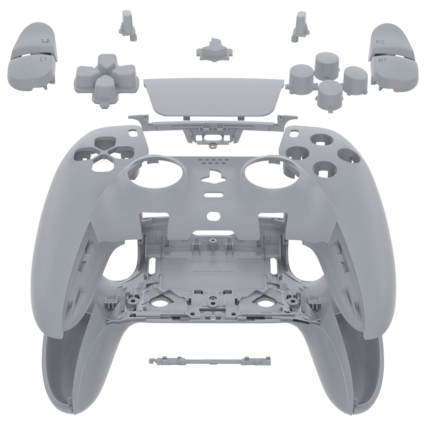 Replacement Full Set Shells with Buttons Compatible with PS5 Edge Controller - New Hope Gray eXtremeRate