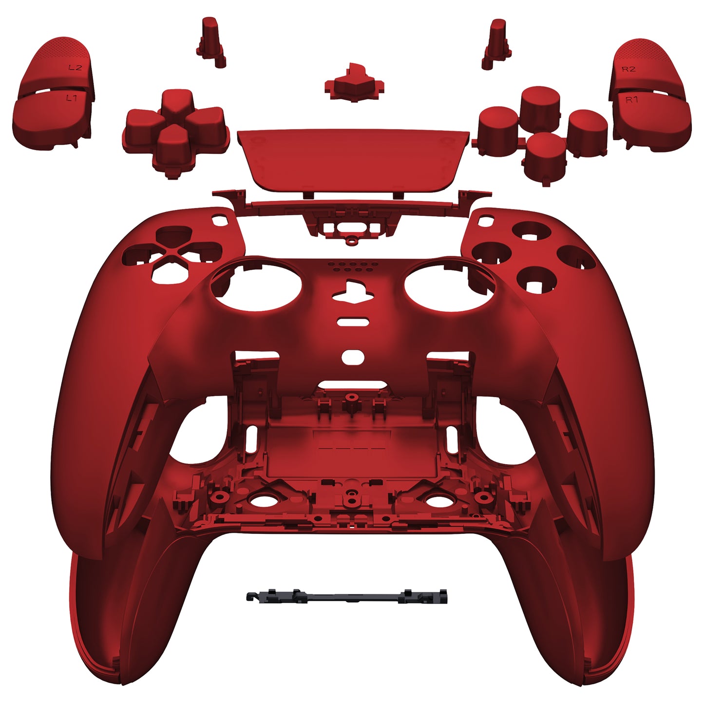 Replacement Full Set Shells with Buttons Compatible with PS5 Edge Controller - Scarlet Red eXtremeRate