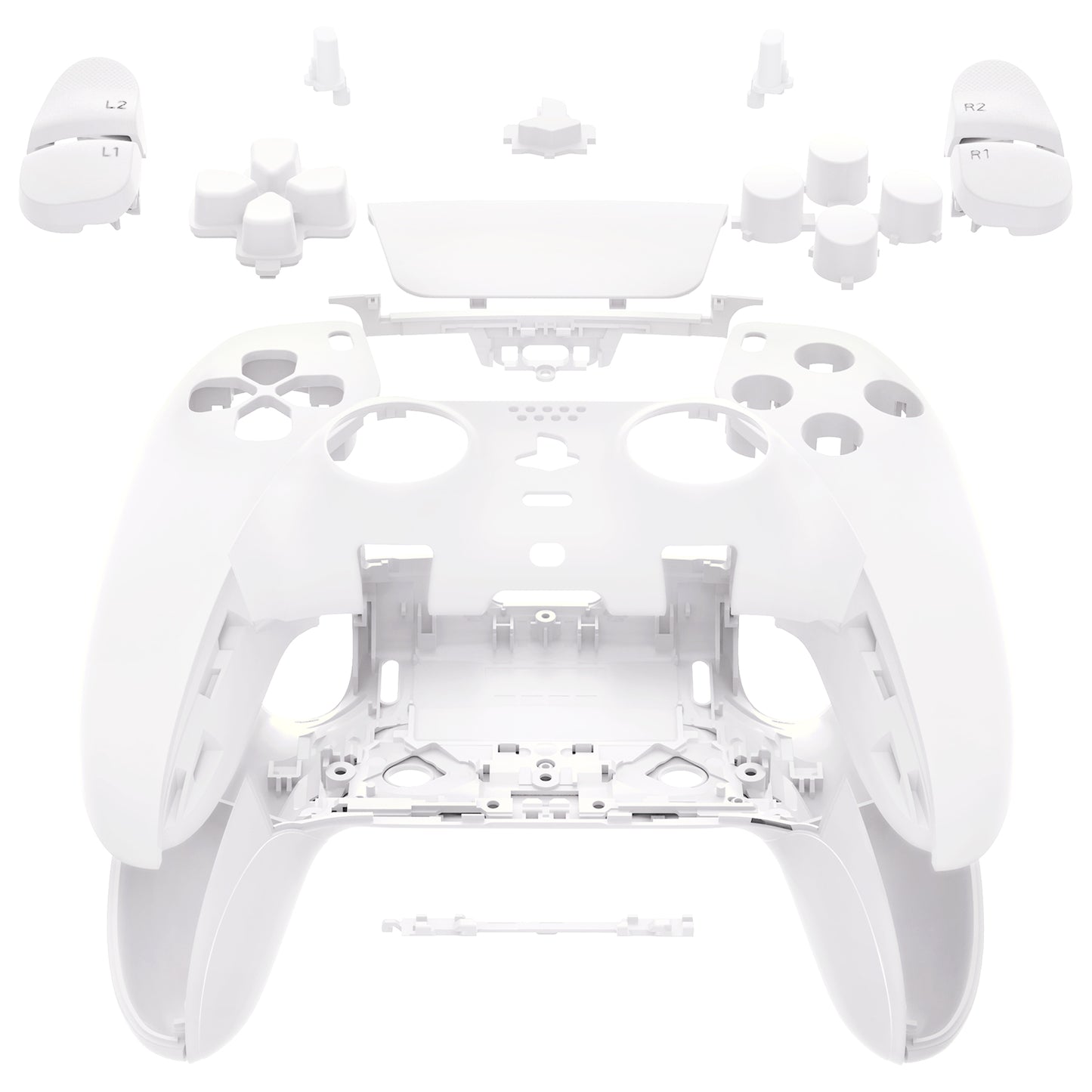 Replacement Full Set Shells with Buttons Compatible with PS5 Edge Controller - White eXtremeRate