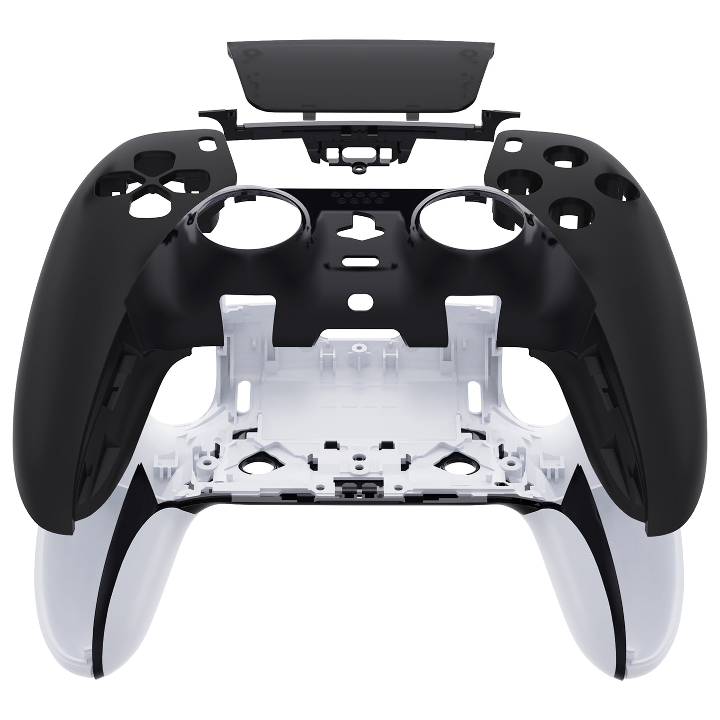 Replacement Left Right Front Housing Shell with Touchpad Compatible with PS5 Edge Controller - Black eXtremeRate