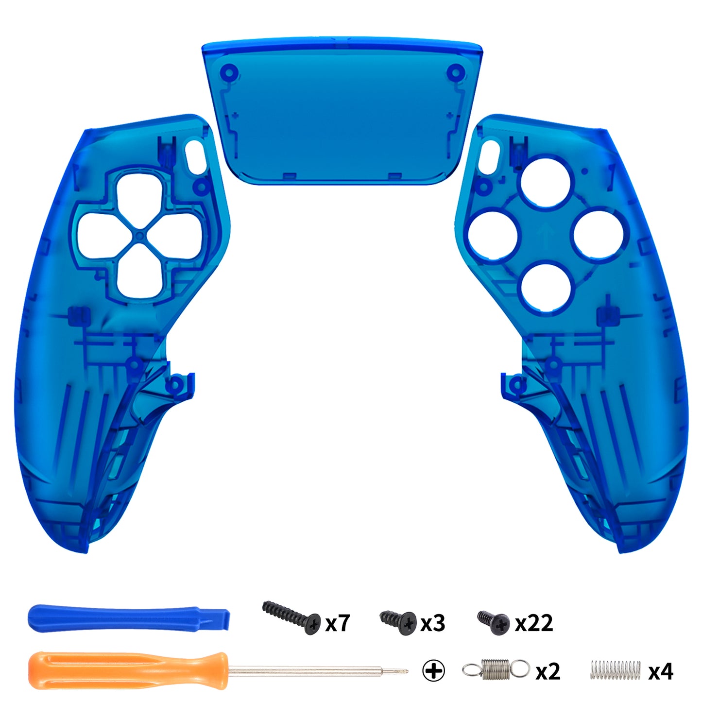 eXtremeRate Clear Blue Left Right Front Housing Shell with Touchpad  Compatible with ps5 Edge Controller, DIY Replacement Faceplate Shell Custom  Touch Pad Cover Compatible with ps5 Edge Controller – eXtremeRate Retail