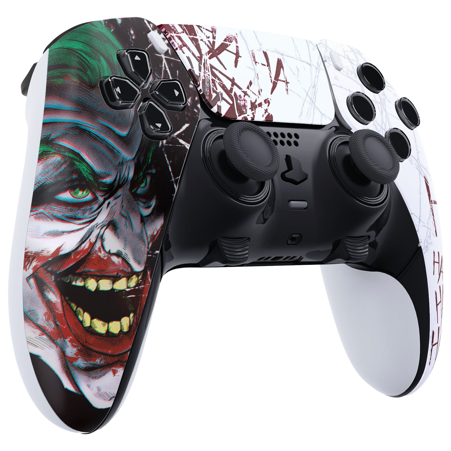 Replacement Left Right Front Housing Shell with Touchpad Compatible with PS5 Edge Controller - Clown HAHAHA eXtremeRate