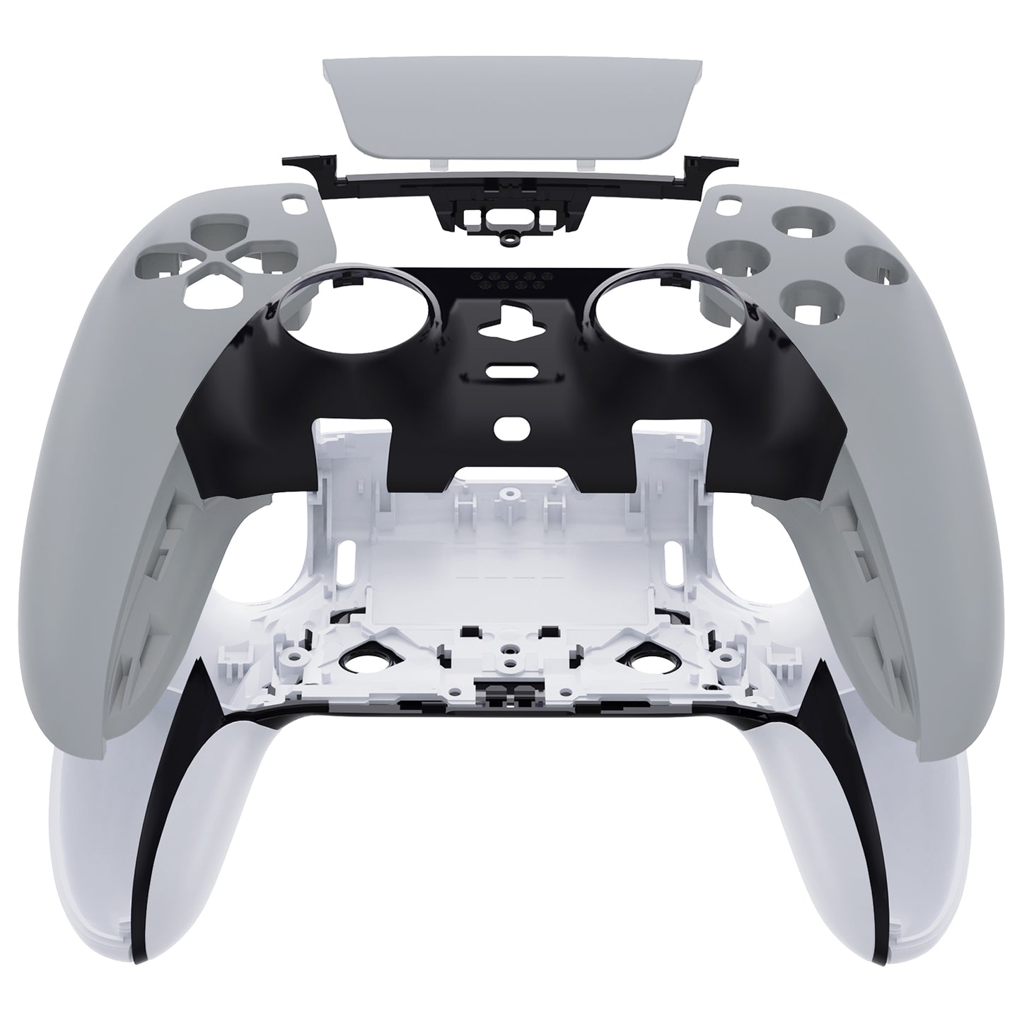 Replacement Left Right Front Housing Shell with Touchpad Compatible with PS5 Edge Controller - New Hope Gray eXtremeRate