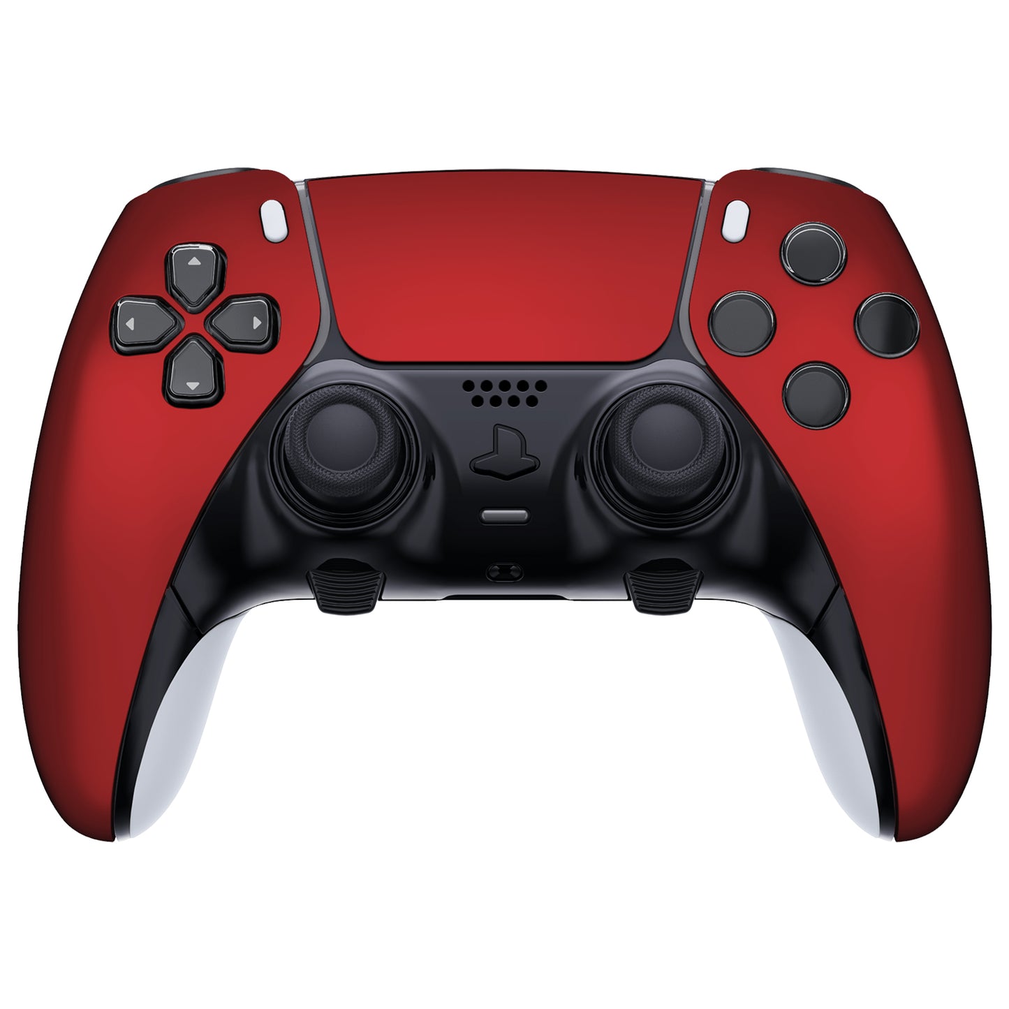 Replacement Left Right Front Housing Shell with Touchpad Compatible with PS5 Edge Controller - Scarlet Red eXtremeRate