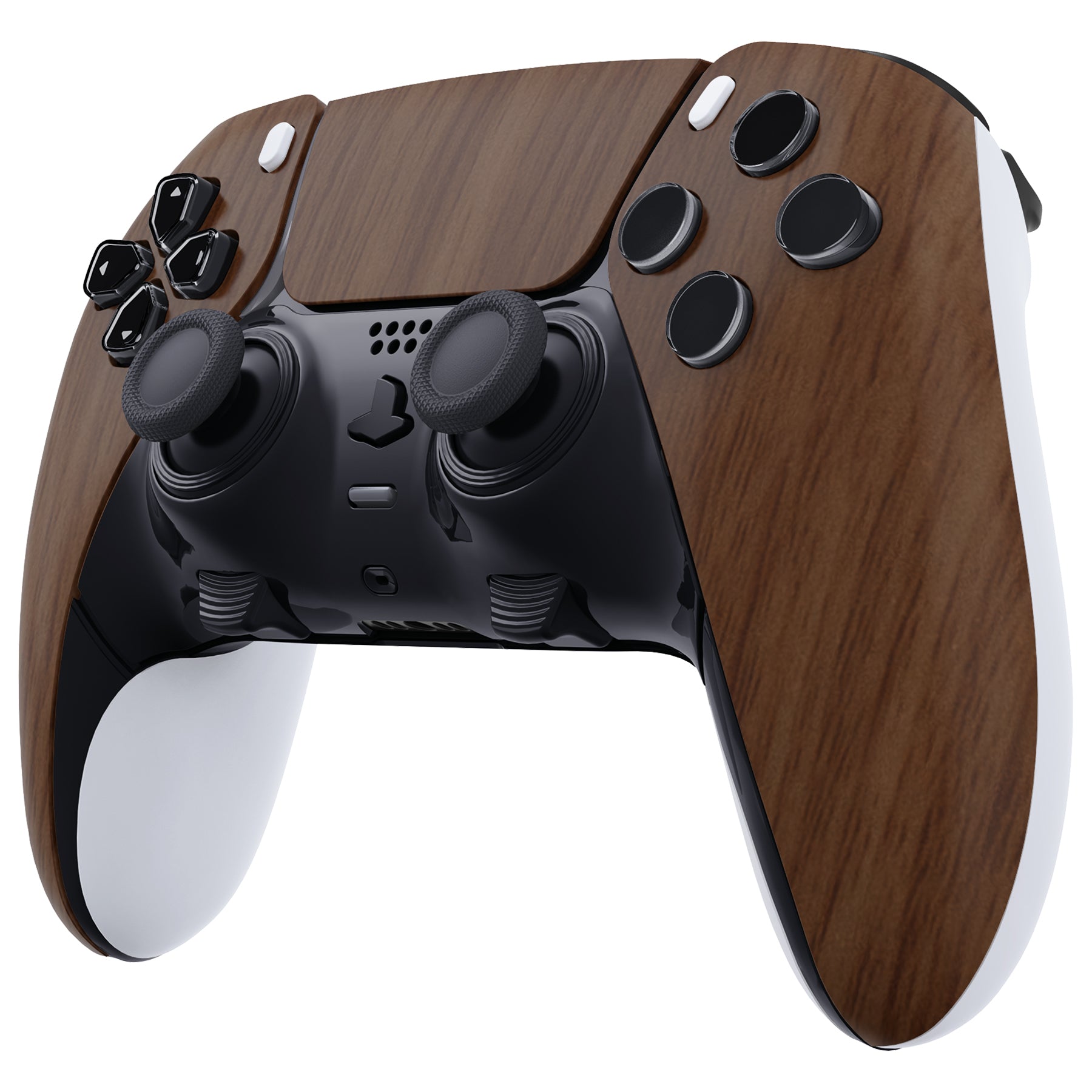 Replacement Left Right Front Housing Shell with Touchpad Compatible with PS5 Edge Controller - Wood Grain eXtremeRate