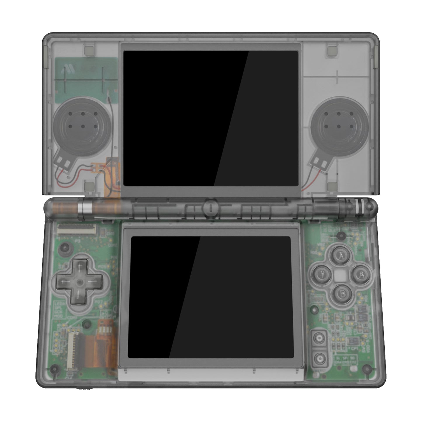 Replacement  Shell for Nintendo DS Lite And Screen Lens for Nintendo DS Lite NDSL - Clear Black eXtremeRate