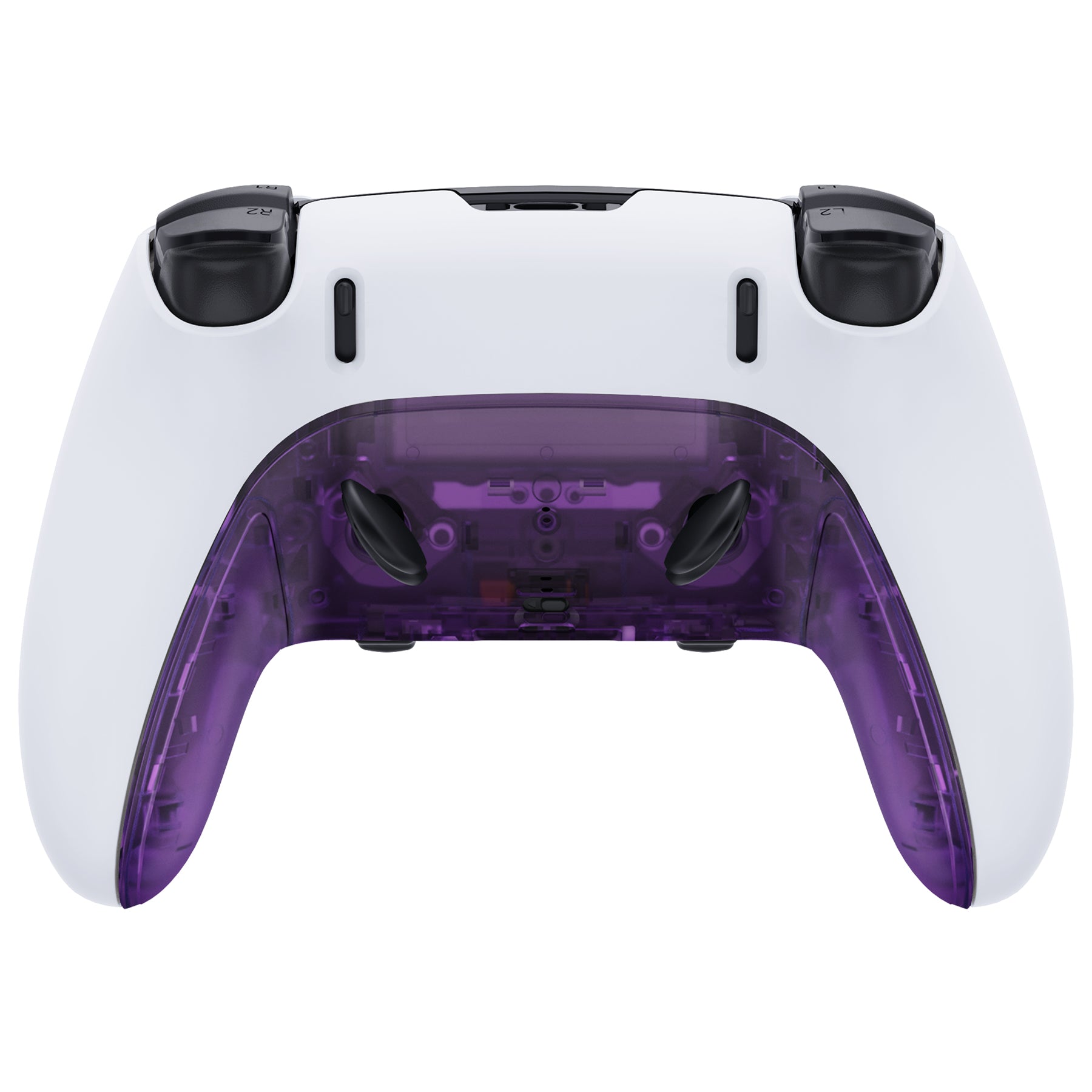 Replacement Top Bottom Decorative Trim Shell Compatible with PS5 Edge Controller - Clear Atomic Purple eXtremeRate