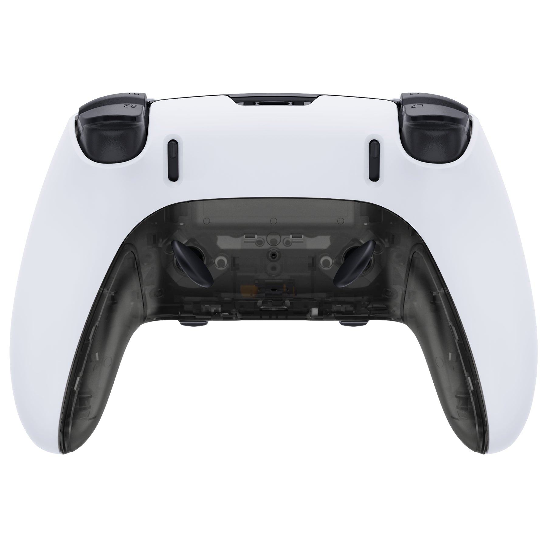 Replacement Top Bottom Decorative Trim Shell Compatible with PS5 Edge Controller - Clear Black eXtremeRate
