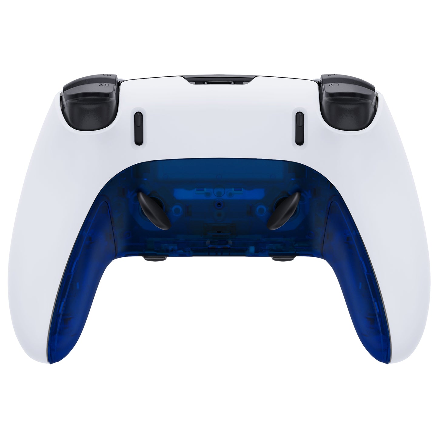 Replacement Top Bottom Decorative Trim Shell Compatible with PS5 Edge Controller - Clear Blue eXtremeRate