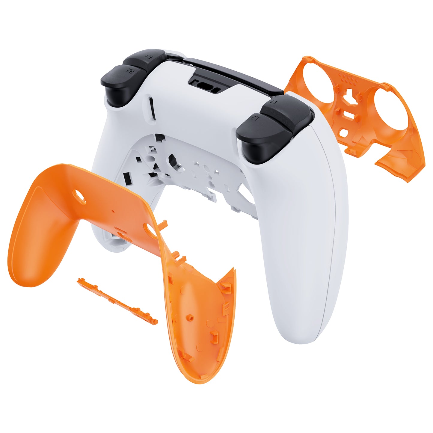 Replacement Top Bottom Decorative Trim Shell Compatible with PS5 Edge Controller - Orange eXtremeRate