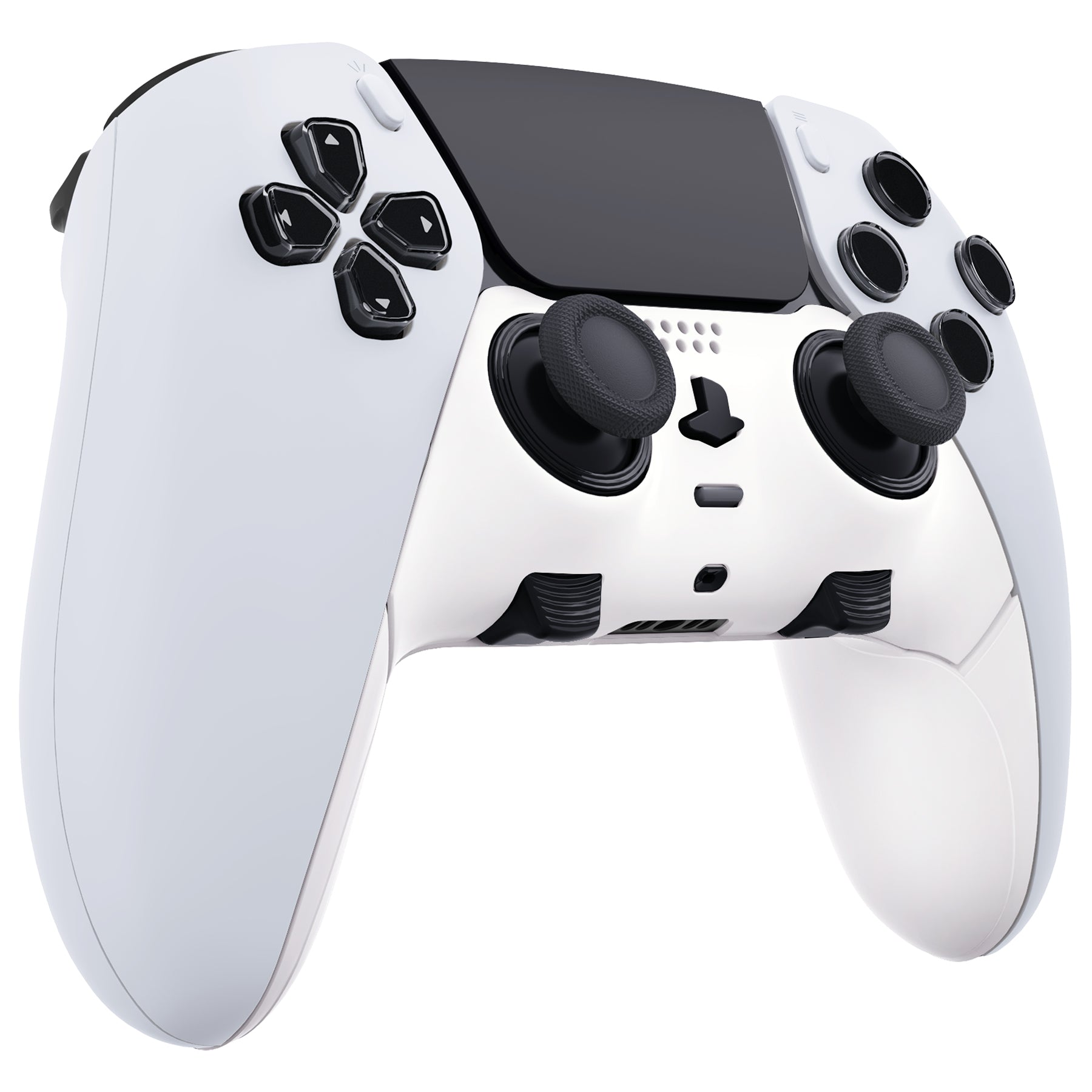 eXtremeRate Replacement Top Bottom Decorative Trim Shell Compatible with  PS5 Edge Controller - White