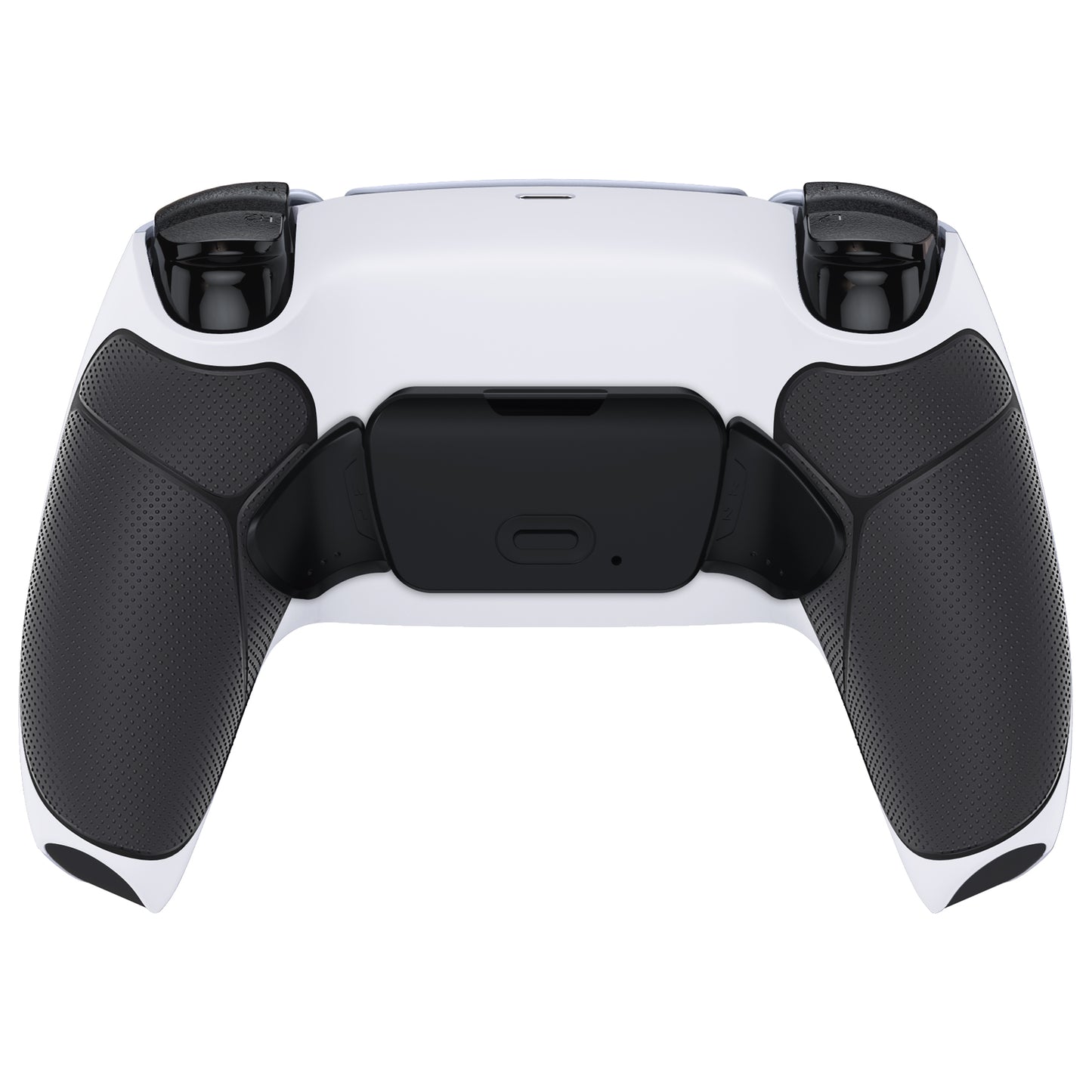 eXtremeRate Retail Rubberized Black Grip Remappable RISE Remap Kit for PS5 Controller BDM-030, Upgrade Board & Redesigned White Back Shell & Back Buttons for PS5 Controller - Controller NOT Included - XPFU6010G3