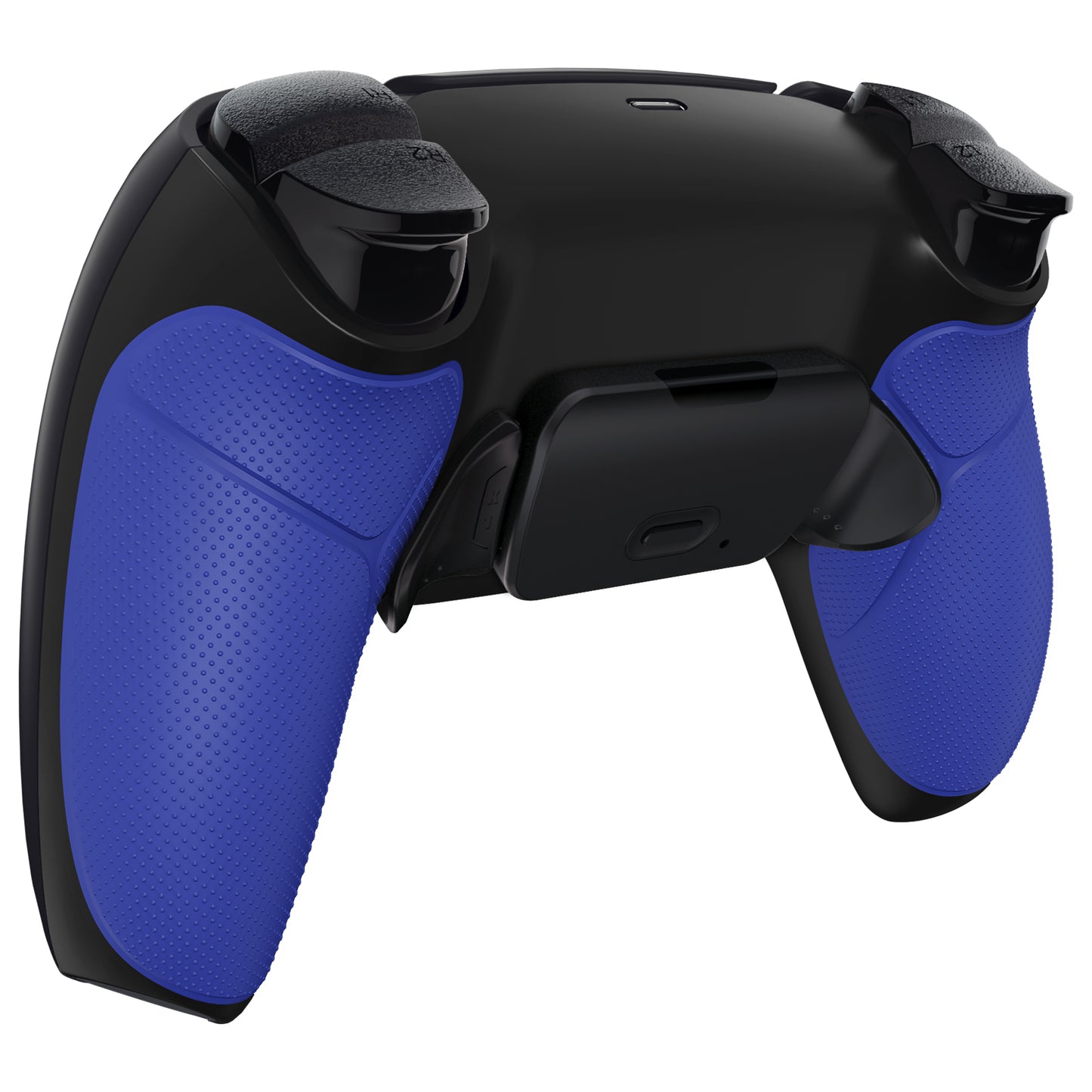 eXtremeRate Retail Rubberized Blue Grip Remappable RISE Remap Kit for PS5 Controller BDM-030, Upgrade Board & Redesigned Black Back Shell & Back Buttons for PS5 Controller - Controller NOT Included - XPFU6003G3