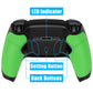 eXtremeRate Retail Rubberized Green Grip Remappable Real Metal Buttons (RMB) Version RISE4 Remap Kit for PS5 Controller BDM-030, Upgrade Board & Redesigned Black Back Shell & 4 Back Buttons for PS5 Controller - YPFJ7003G3