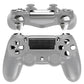 Chrome Silver Replacement D-pad R1 L1 R2 L2 Triggers Touchpad Action Home Share Options Buttons, Full Set Buttons Repair Kits with Tool for ps4 Slim ps4 Pro CUH-ZCT2 Controller - SP4J0414 eXtremeRate