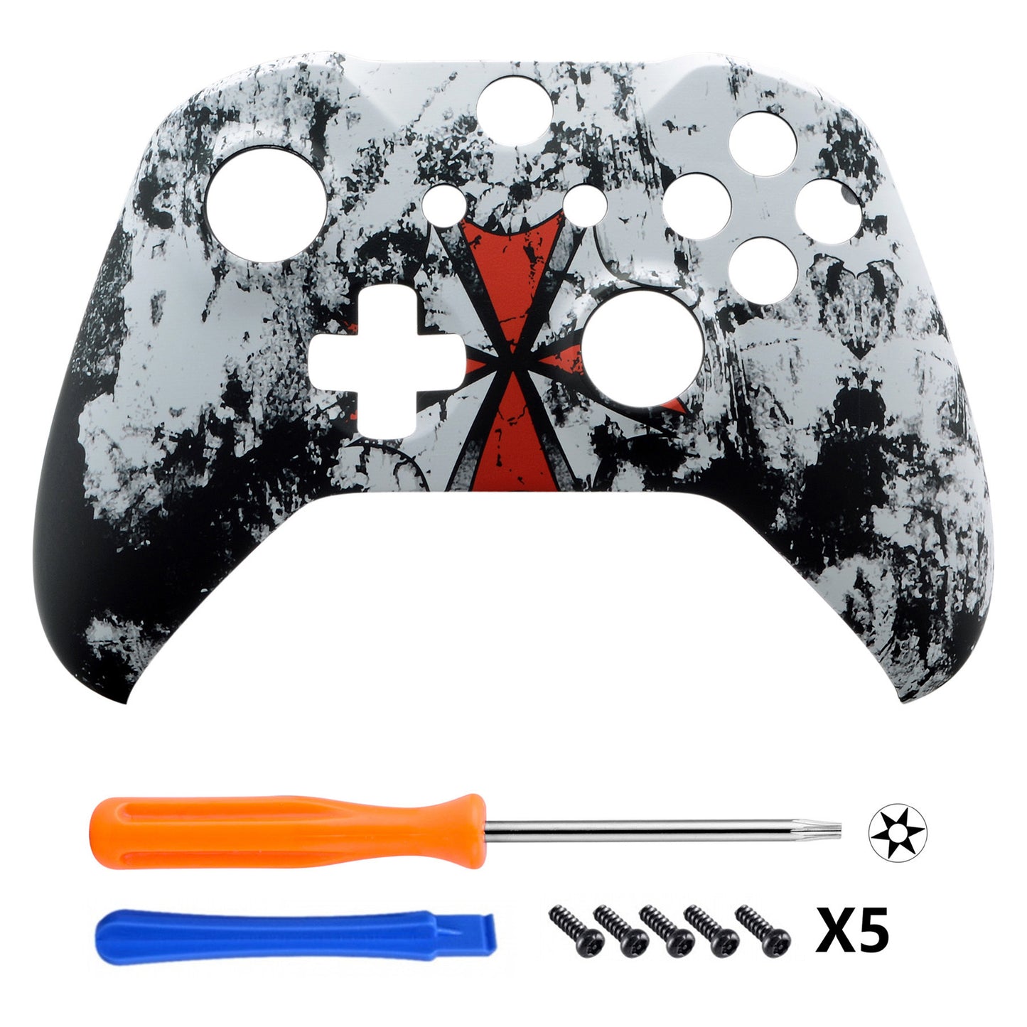 eXtremeRate Replacement Front Housing Shell for Xbox One X & S Controller (Model 1708) - Biohazard eXtremeRate
