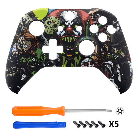 eXtremeRate Replacement Front Housing Shell for Xbox One X & S Controller (Model 1708) - Scary Party eXtremeRate