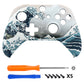 eXtremeRate Replacement Front Housing Shell for Xbox One X & S Controller (Model 1708) - The Great Wave eXtremeRate