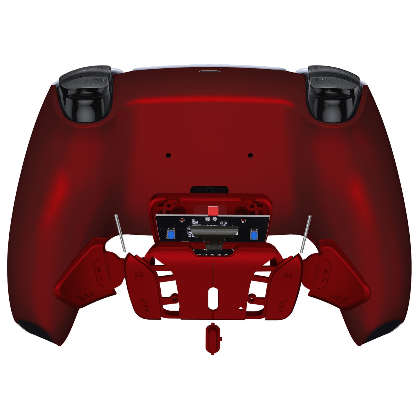 eXtremeRate Retail Scarlet Red Remappable RISE 4.0 Remap Kit for ps5 Controller BDM-030, Upgrade Board & Redesigned Back Shell & 4 Back Buttons for ps5 Controller - Controller NOT Included - YPFP3007G3
