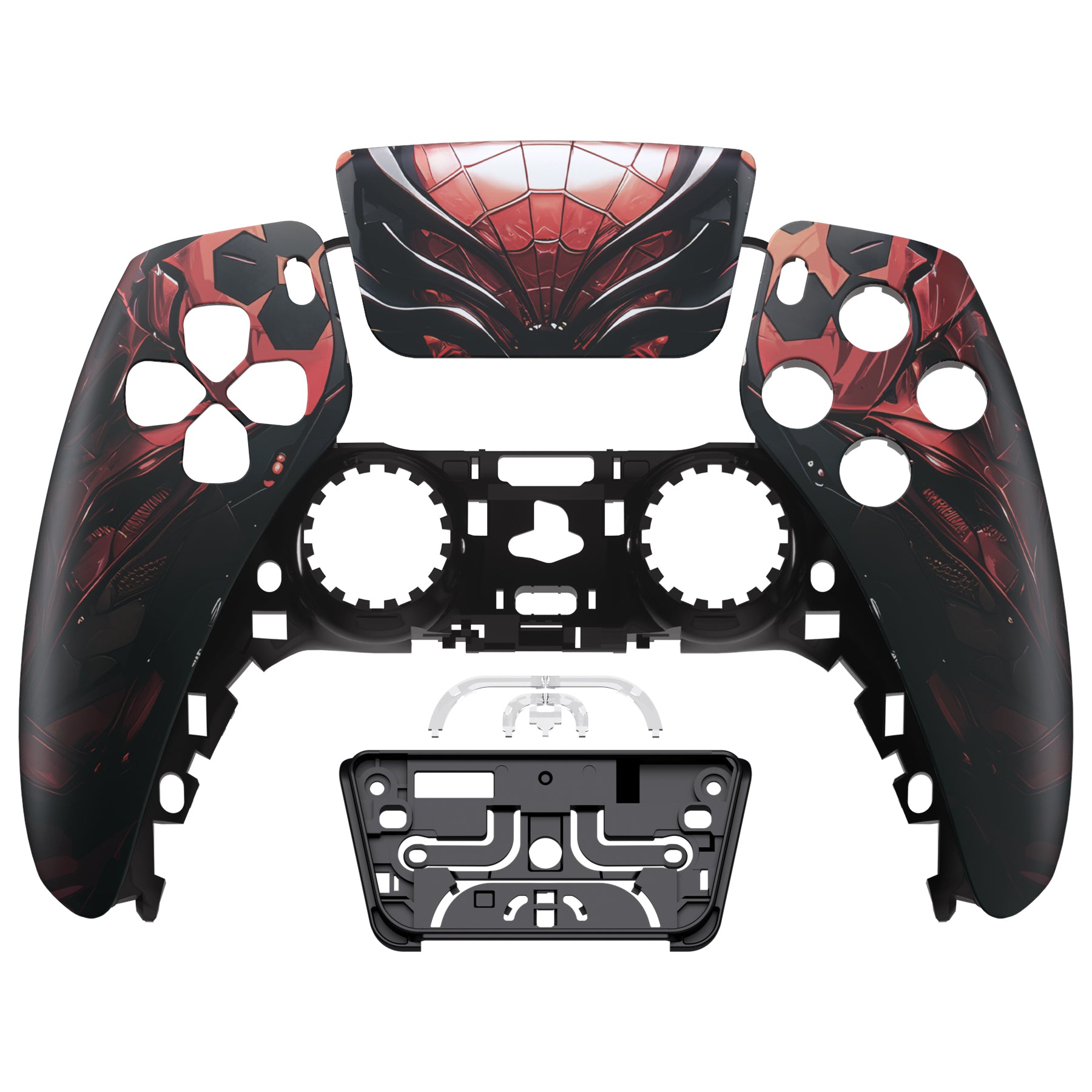 Replacement Front Housing Shell Compatible with PS5 Controller BDM-010 BDM-020 BDM-030 - Spider Armor eXtremeRate