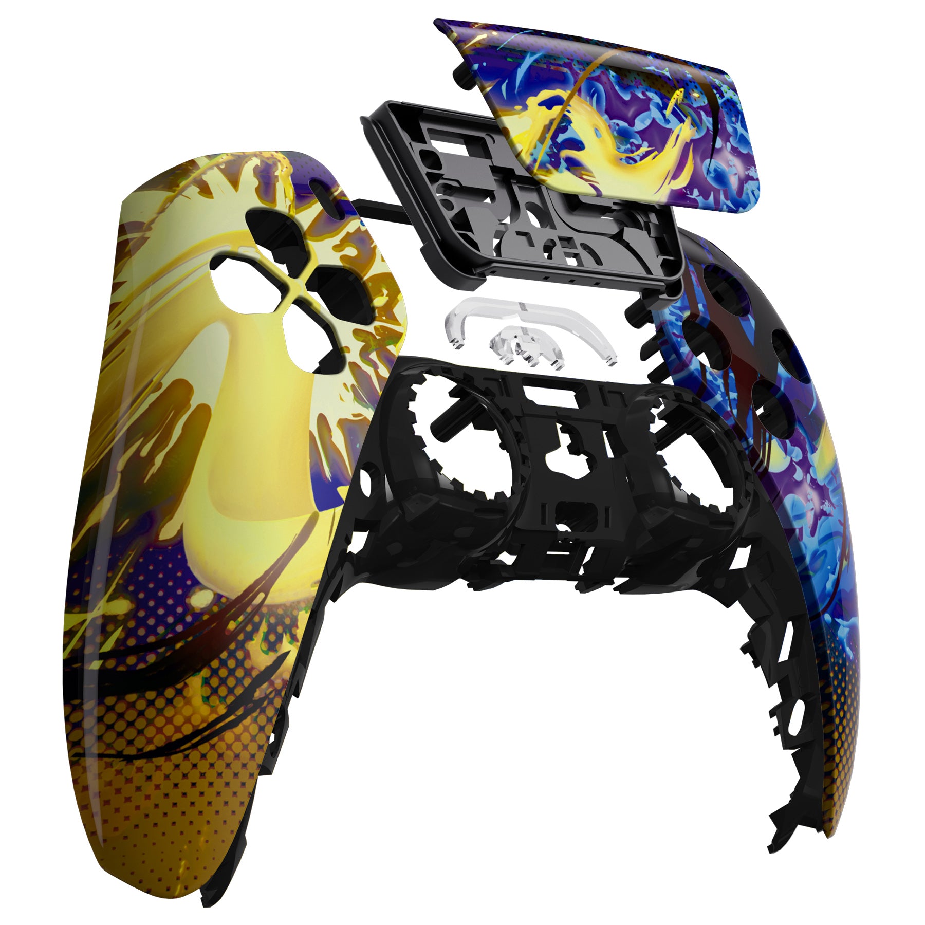 eXtremeRate Splattering Fighting Front Housing Shell with Touchpad 