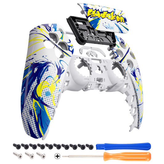 eXtremeRate Retail Street Graffiti Front Housing Shell Compatible with ps5 Controller BDM-010 BDM-020 BDM-030, DIY Replacement Shell Custom Touch Pad Cover Compatible with ps5 Controller - ZPFT1097G3