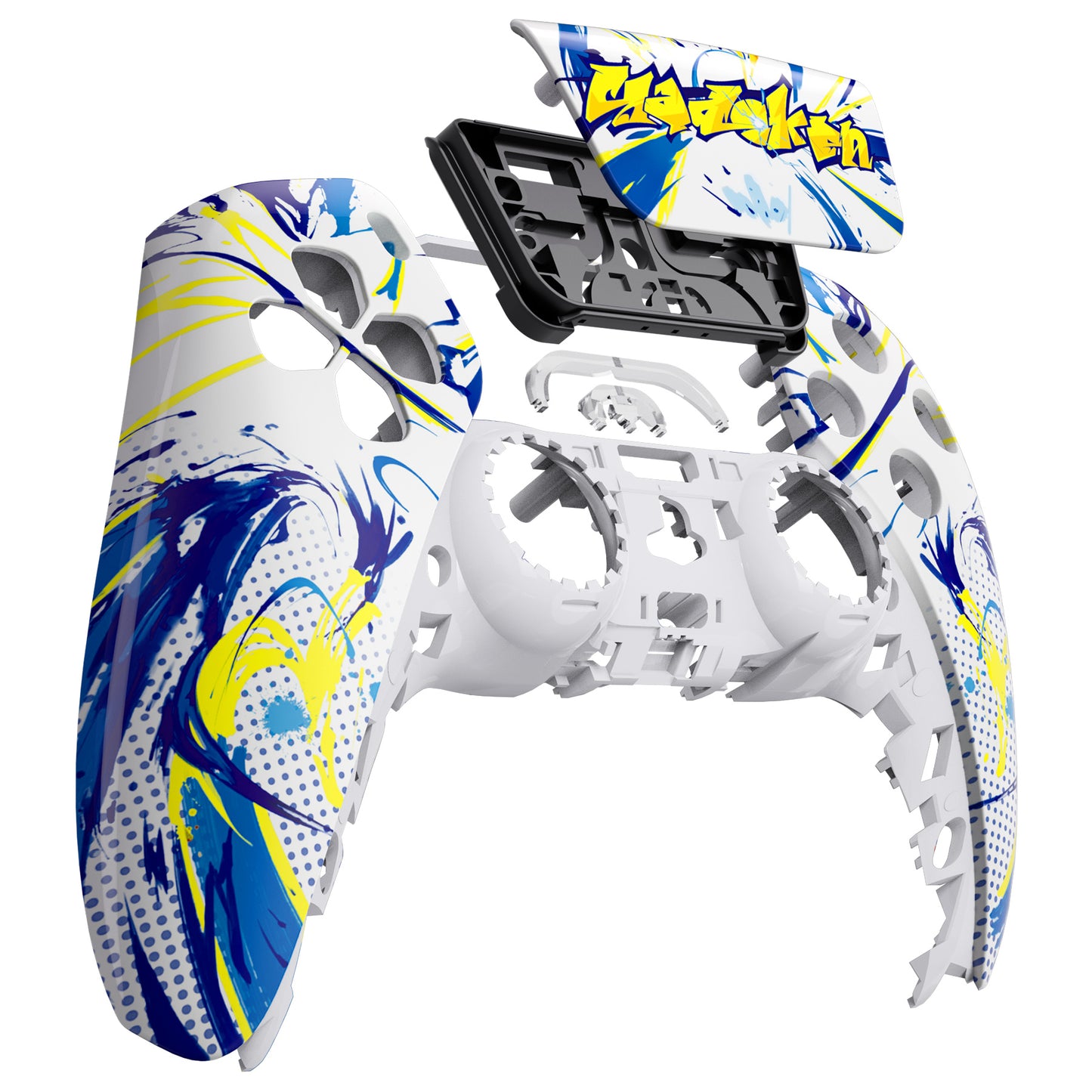 eXtremeRate Retail Street Graffiti Front Housing Shell Compatible with ps5 Controller BDM-010 BDM-020 BDM-030, DIY Replacement Shell Custom Touch Pad Cover Compatible with ps5 Controller - ZPFT1097G3