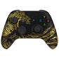 eXtremeRate Retail The Great GOLDEN Wave Off Kanagawa - Black Replacement Part Faceplate, Soft Touch Grip Housing Shell Case for Xbox Series S & Xbox Series X Controller Accessories - Controller NOT Included - FX3T188