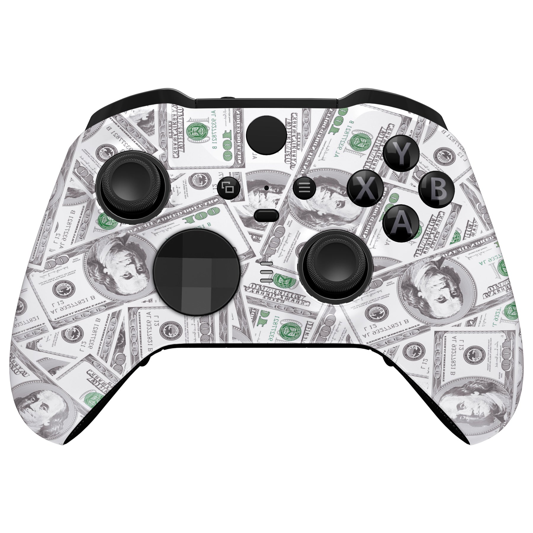 eXtremeRate Retail Replacement Front Housing Shell for Xbox One Elite Series 2 Controller - The $100 Cash Money - ELS210