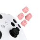 eXtremeRate Retail Three-Tone ABXY Action Buttons with Classic Symbols for Xbox Series X & S Controller & Xbox One S/X & Xbox One Elite V1/V2 Controller -Pale Red & Clear - JDX3M016