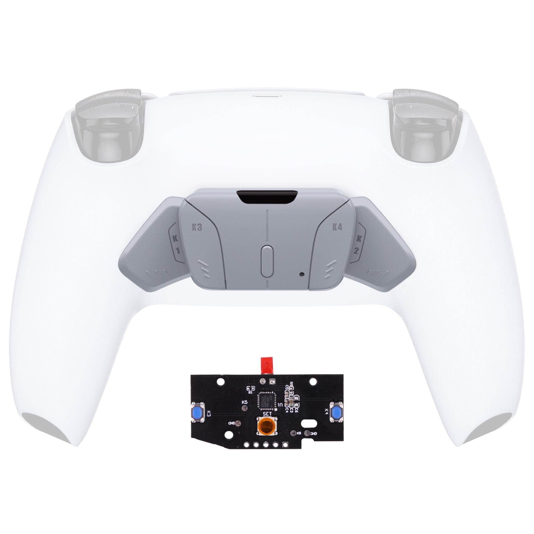 eXtremeRate Retail Turn RISE to RISE4 Kit – Redesigned New Hope Gray K1 K2 K3 K4 Back Buttons Housing & Remap PCB Board for PS5 Controller eXtremeRate RISE & RISE4 Remap kit - Controller & Other RISE Accessories NOT Included - VPFM5010P