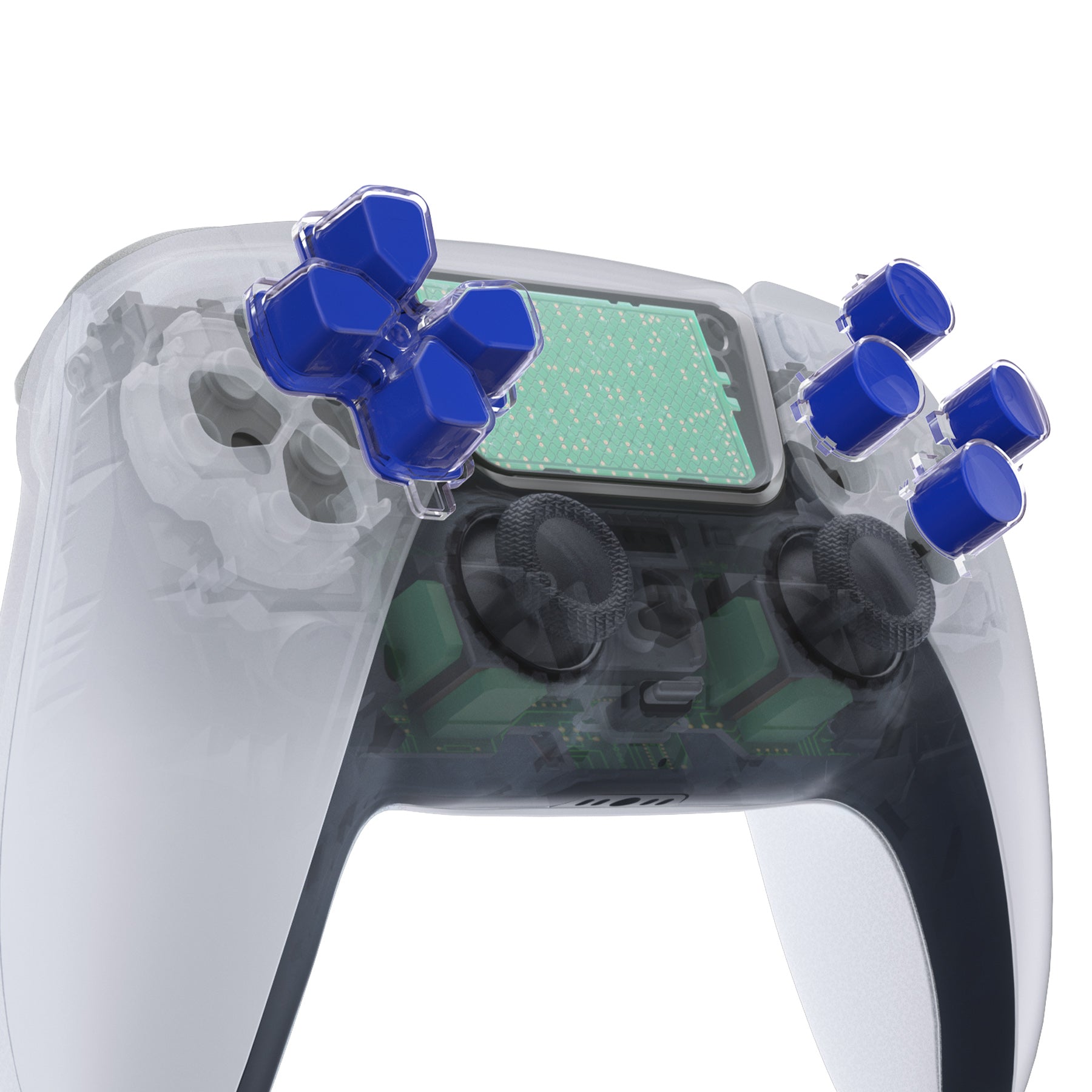 Two-Tone No Letter Imprint Dpad Action Buttons for PS5 Controller ...