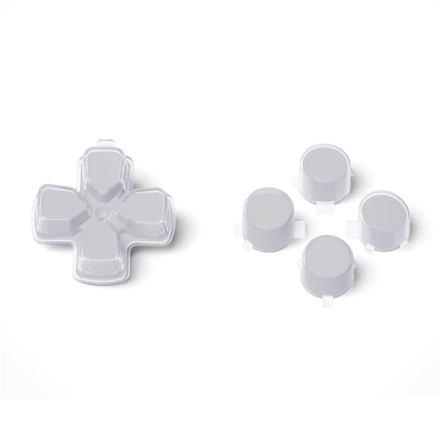 eXtremeRate Two-Tone Gray & Clear Custom Dpad Action Buttons Replacement No  Letter Imprint D-pad Face Buttons Compatible with ps5 Controller –  eXtremeRate Retail