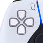 eXtremeRate Retail Two-Tone Robot White & Clear Custom Dpad Action Buttons Replacement No Letter Imprint D-pad Face Buttons Compatible with ps5 Controller - JPFG009