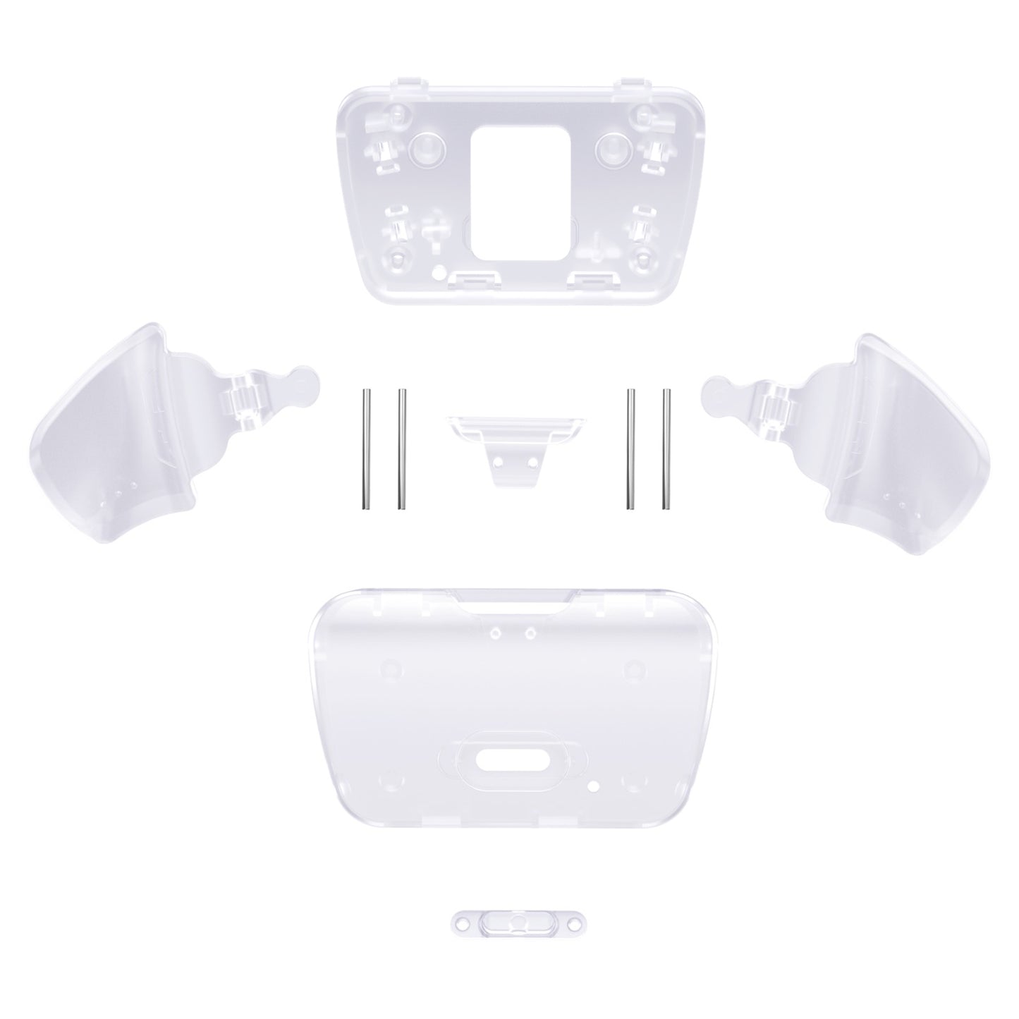 eXtremeRate Retail Clear Replacement Redesigned K1 K2 Back Button Housing Shell for ps5 Controller eXtremerate RISE Remap Kit - Controller & RISE Remap Board NOT Included - WPFM5001