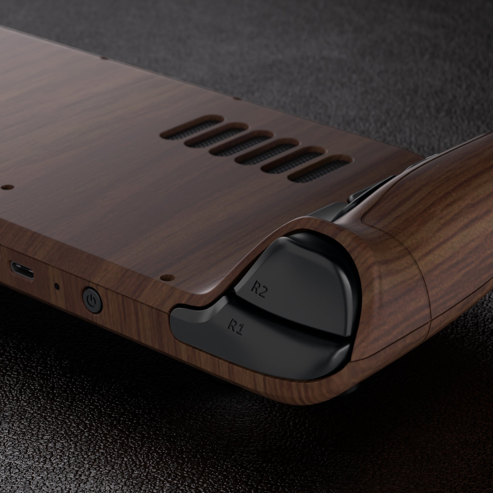 eXtremeRate Wood Grain Custom Faceplate Back Plate Shell for Steam Deck ...