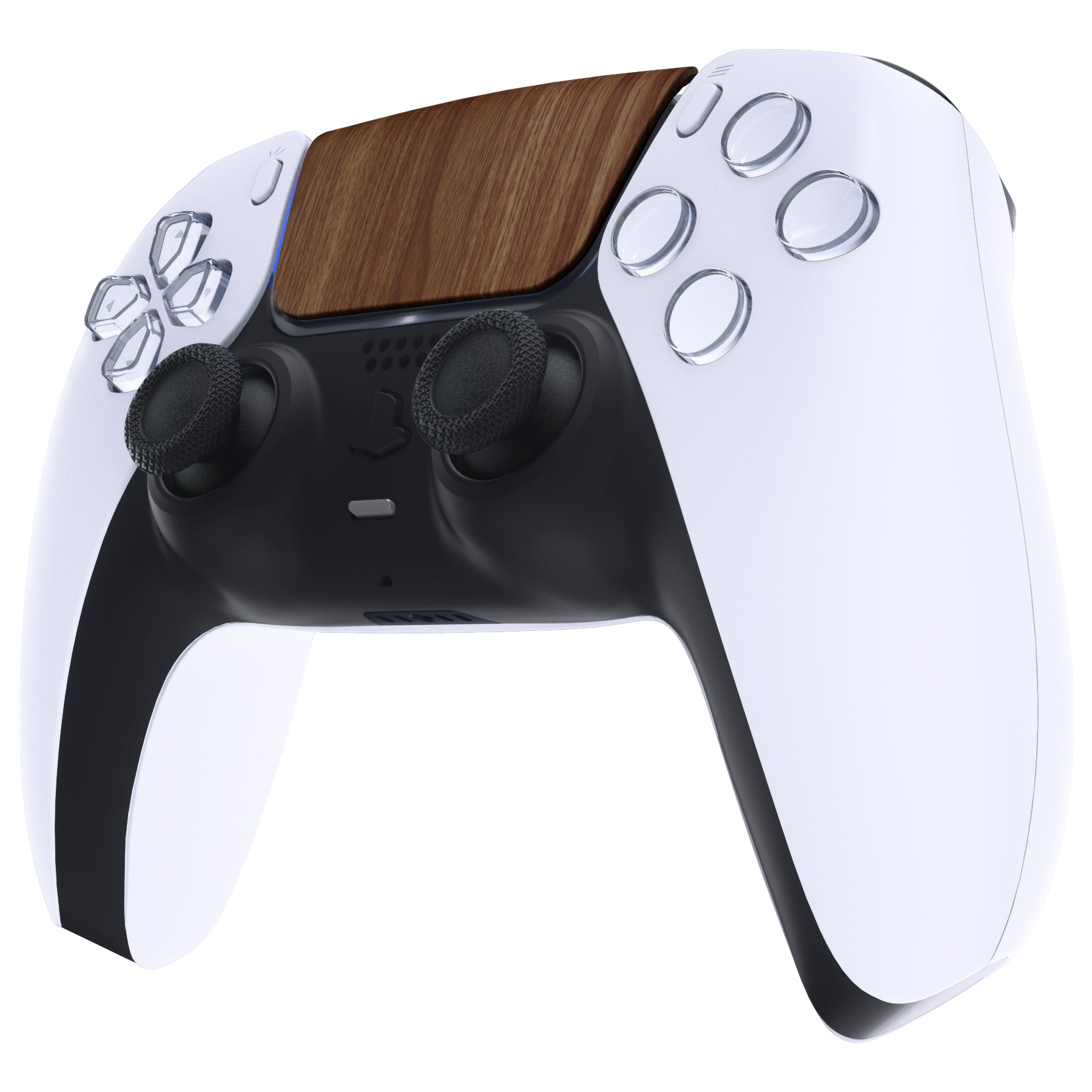 eXtremeRate Wood Grain Soft Touch Replacement Touchpad Cover Compatible with PS5 Controller BDM-010 BDM-020 & BDM-030, Custom Part Touch Pad