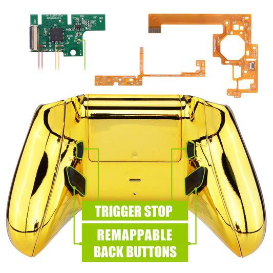 Lofty Remappable Remap & Trigger Stop Kit for Xbox One X & S Controller - Chrome Gold eXtremeRate