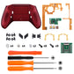 eXtremeRate Retail Soft Touch Scarlet Red Lofty Remappable Remap & Trigger Stop Kit, Redesigned Back Shell & Side Rails & Back Buttons & Trigger Lock for Xbox One S X Controller 1708 - X1RM010