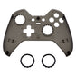 Soft Touch Clear Black Replacement Faceplate Front Housing Shell with Thumbstick Accent Rings for Xbox One Elite Remote Controller Model 1698 - Controller NOT Included - XOEP017X eXtremeRate