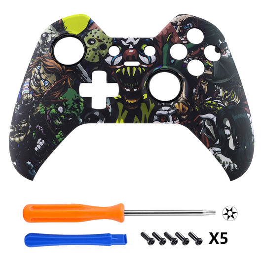 eXtremeRate Replacement Front Housing Shell for Xbox One Elite Controller (Model 1698) - Scary Party eXtremeRate