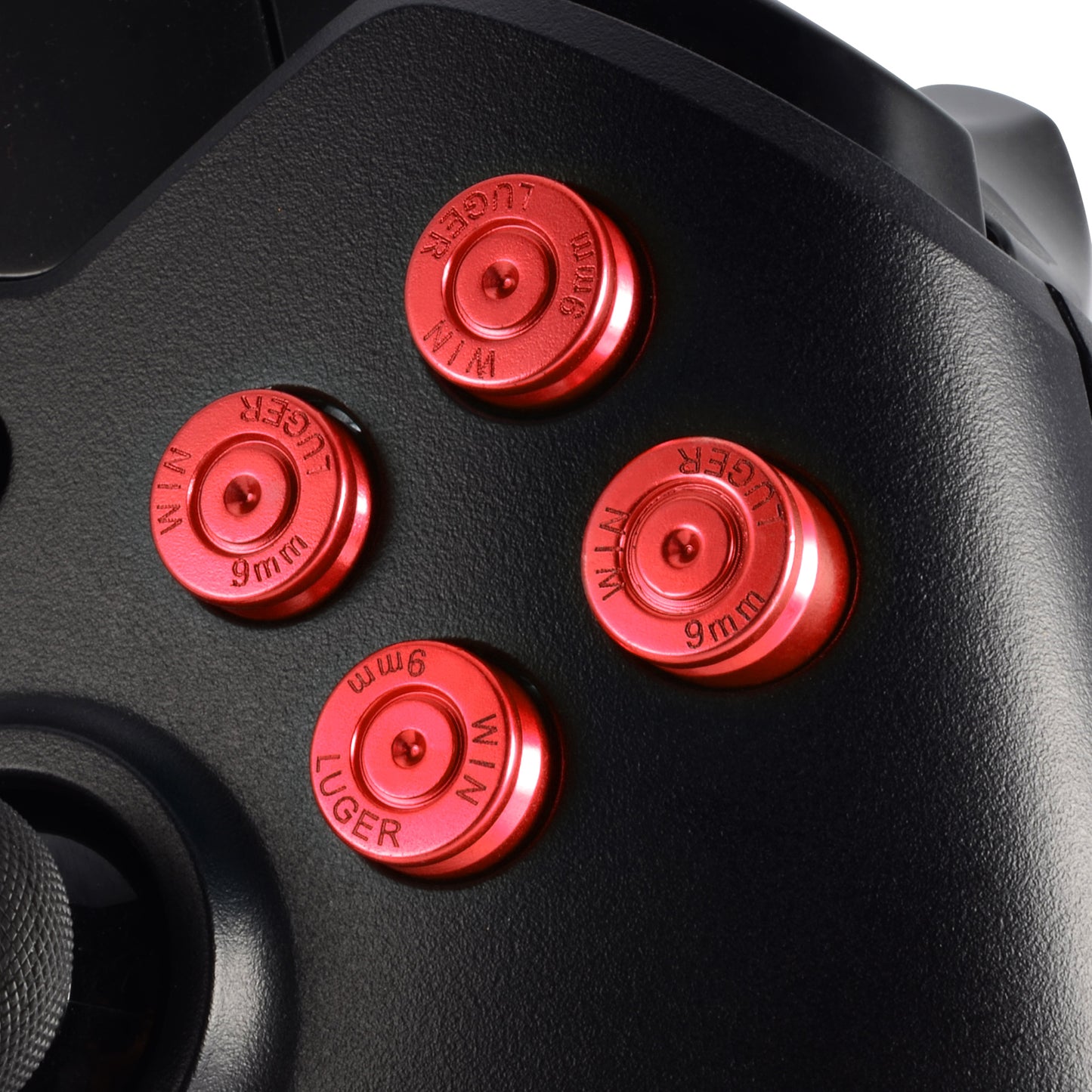 Metal Aluminum Red Bullet ABXY Custom Buttons Parts for Xbox One Controller - XOJ2008 eXtremeRate