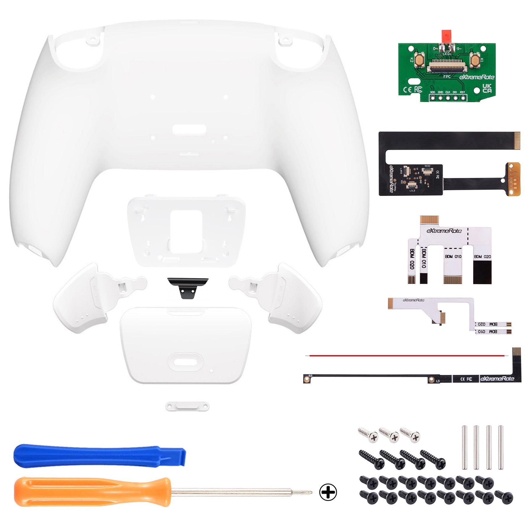 eXtremeRate Remappable Rise Remap Kit for PS5 Controller BDM-010 & BDM-020 - White eXtremeRate