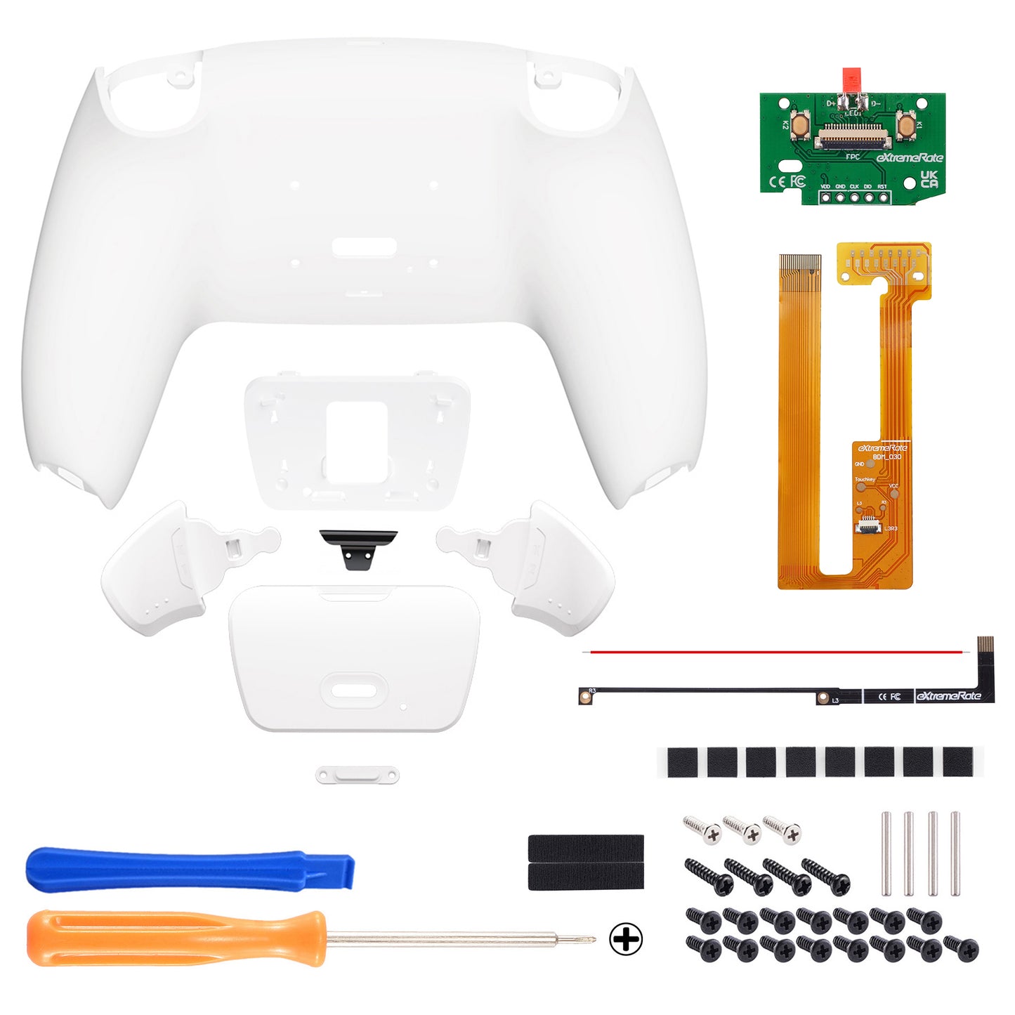 eXtremeRate Remappable RISE Remap Kit for PS5 Controller BDM-030/040 - White eXtremeRate