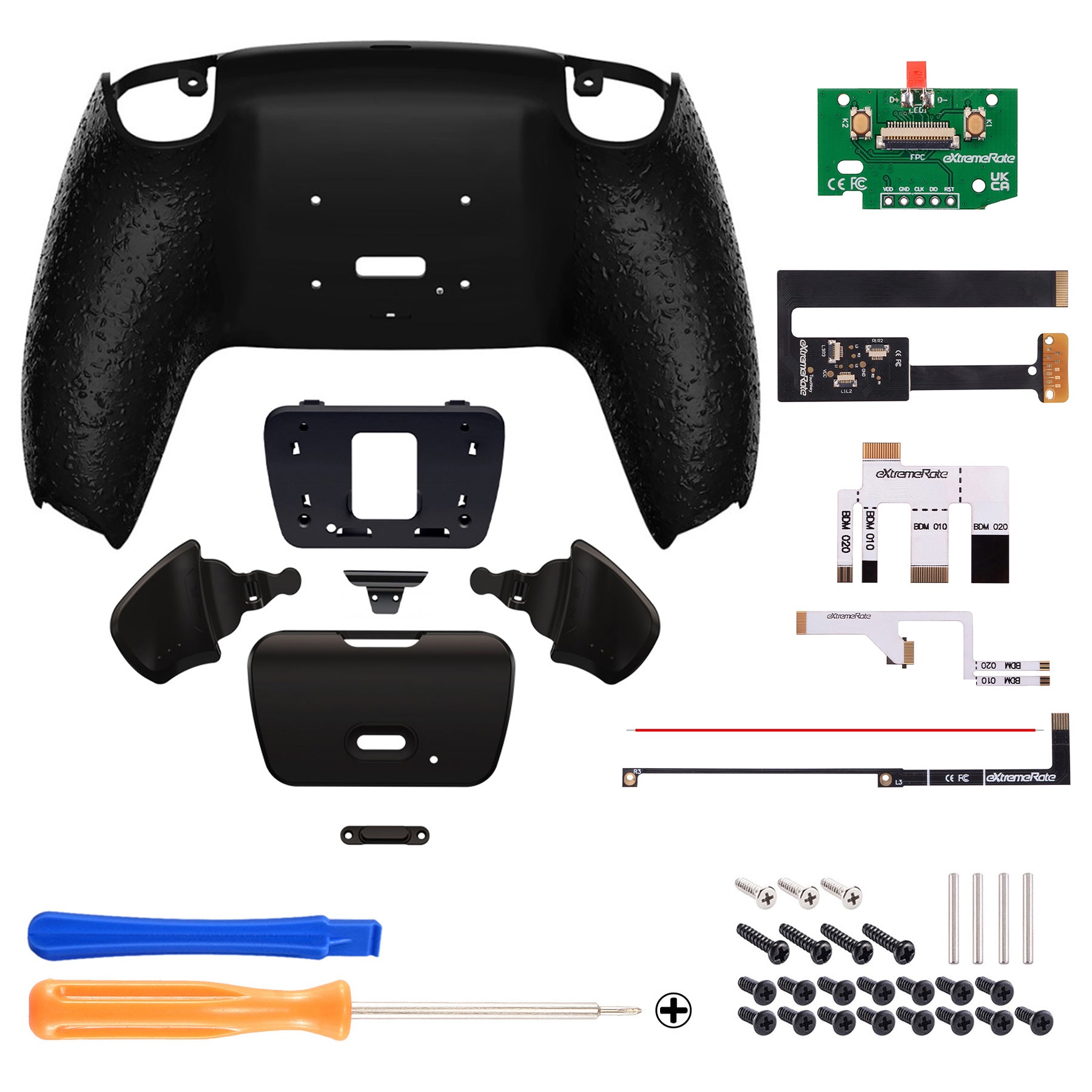 eXtremeRate Remappable Rise Remap Kit for PS5 Controller BDM-010 & BDM-020 - Textured Black eXtremeRate