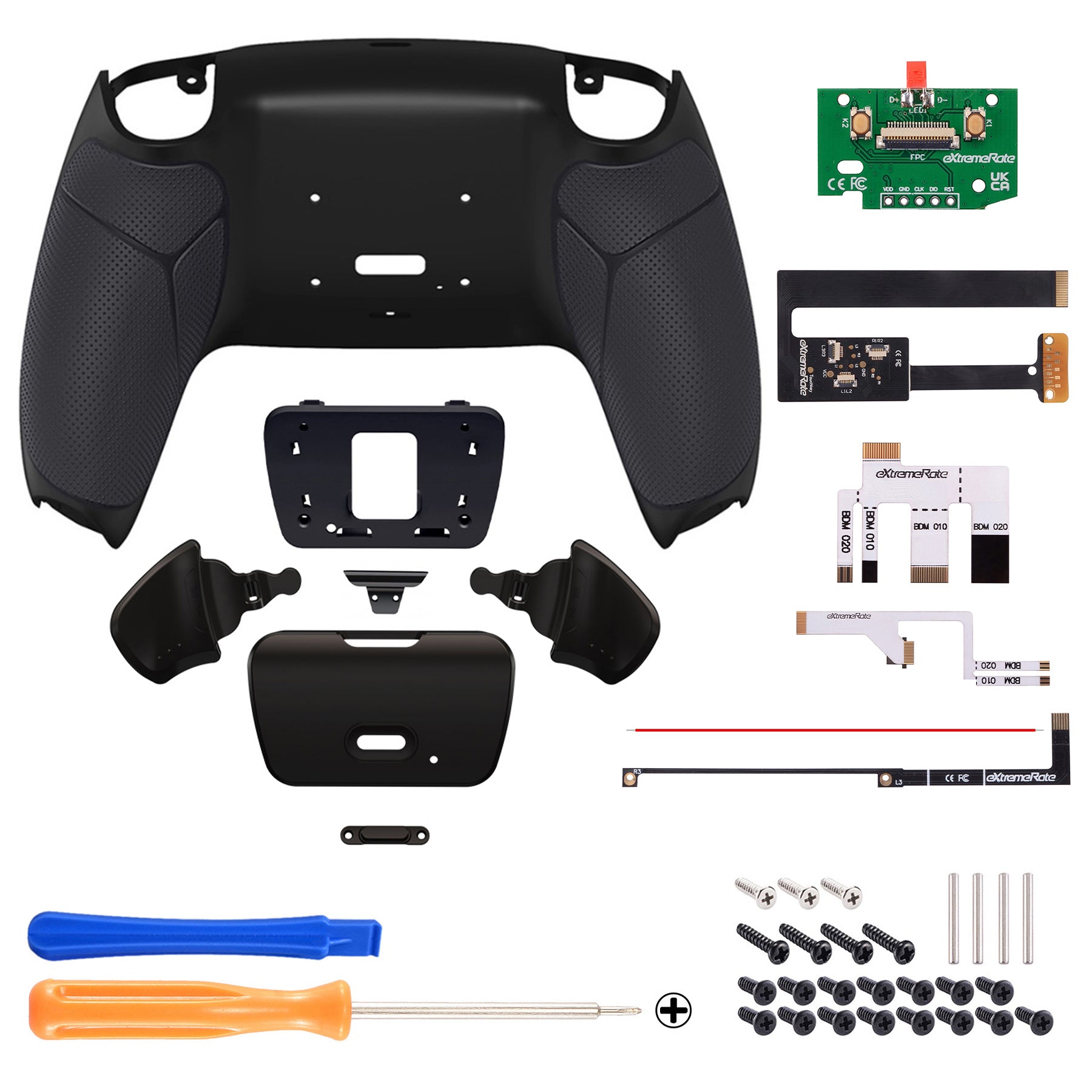 eXtremeRate Remappable Rise Remap Kit for PS5 Controller BDM-010 & BDM-020 - Rubberized Black eXtremeRate