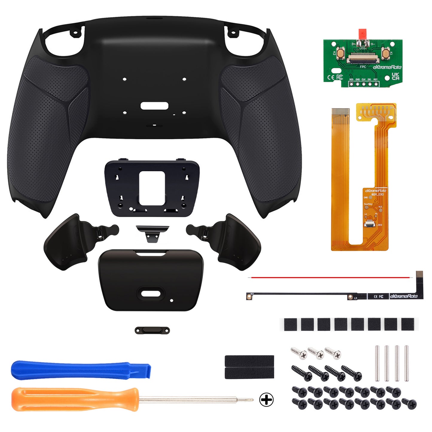 eXtremeRate Remappable RISE Remap Kit for PS5 Controller BDM-030/040 - Rubberized Black eXtremeRate