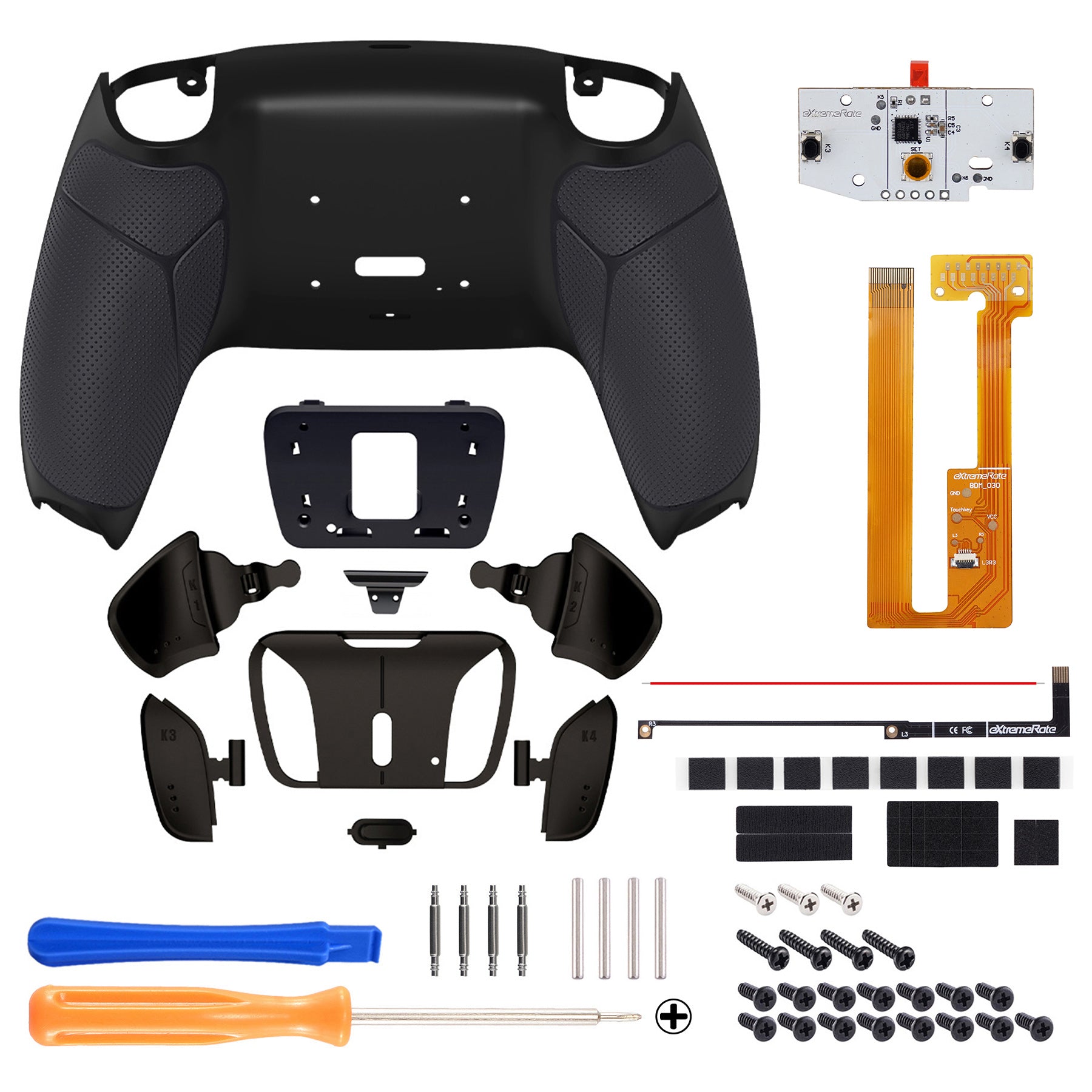 eXtremeRate Programable RISE4 Remap Kit for ps5 Controller BDM-030 BDM-040,  Upgrade Board & Redesigned Back Shell & Back Buttons